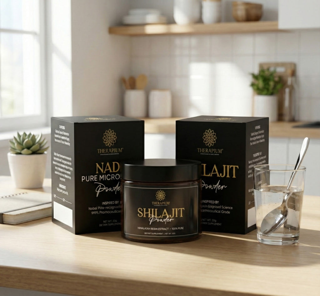 THERAPIUM™ Pachet Energie Zilnică – NAD⁺ 20g + Shilajit 30g